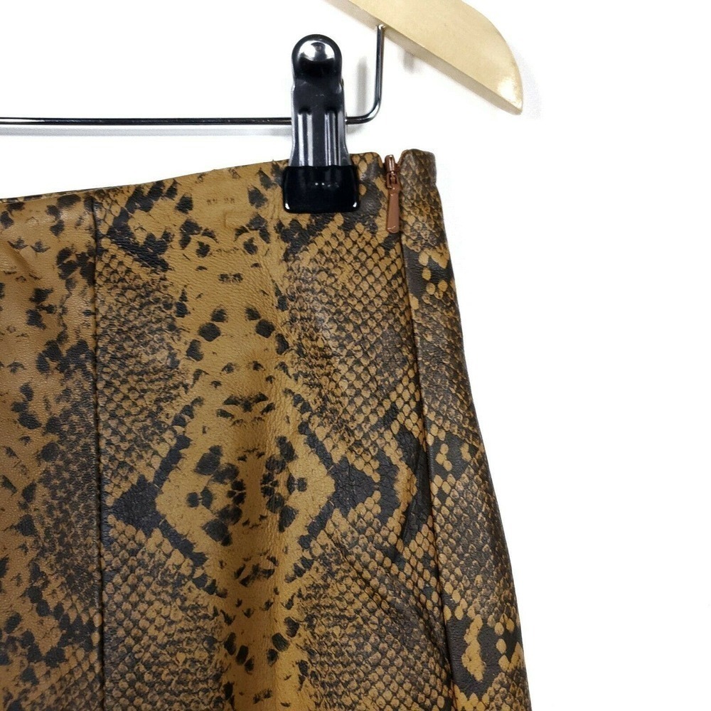 Veda Leather Skirt Medium Python Snake Animal Pri… - image 2